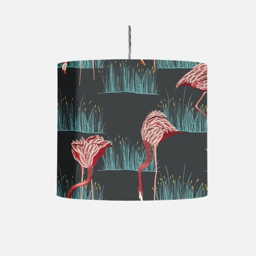 Fabric lampshade C Salinas Azelea/Lagoon