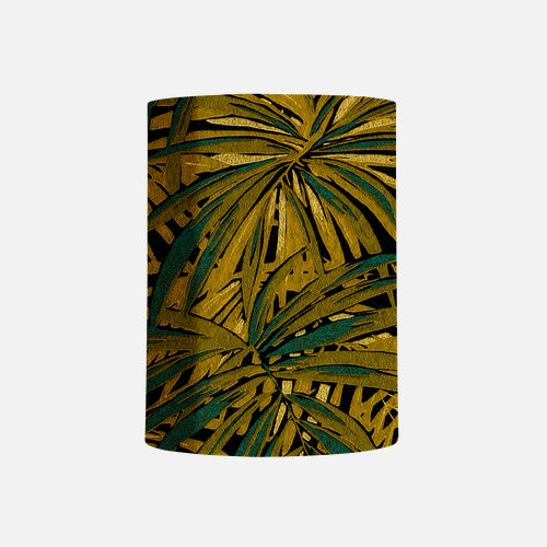 Fabric lampshade D Leaves Maize