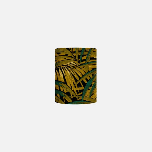 Fabric lampshade E Leaves Maize