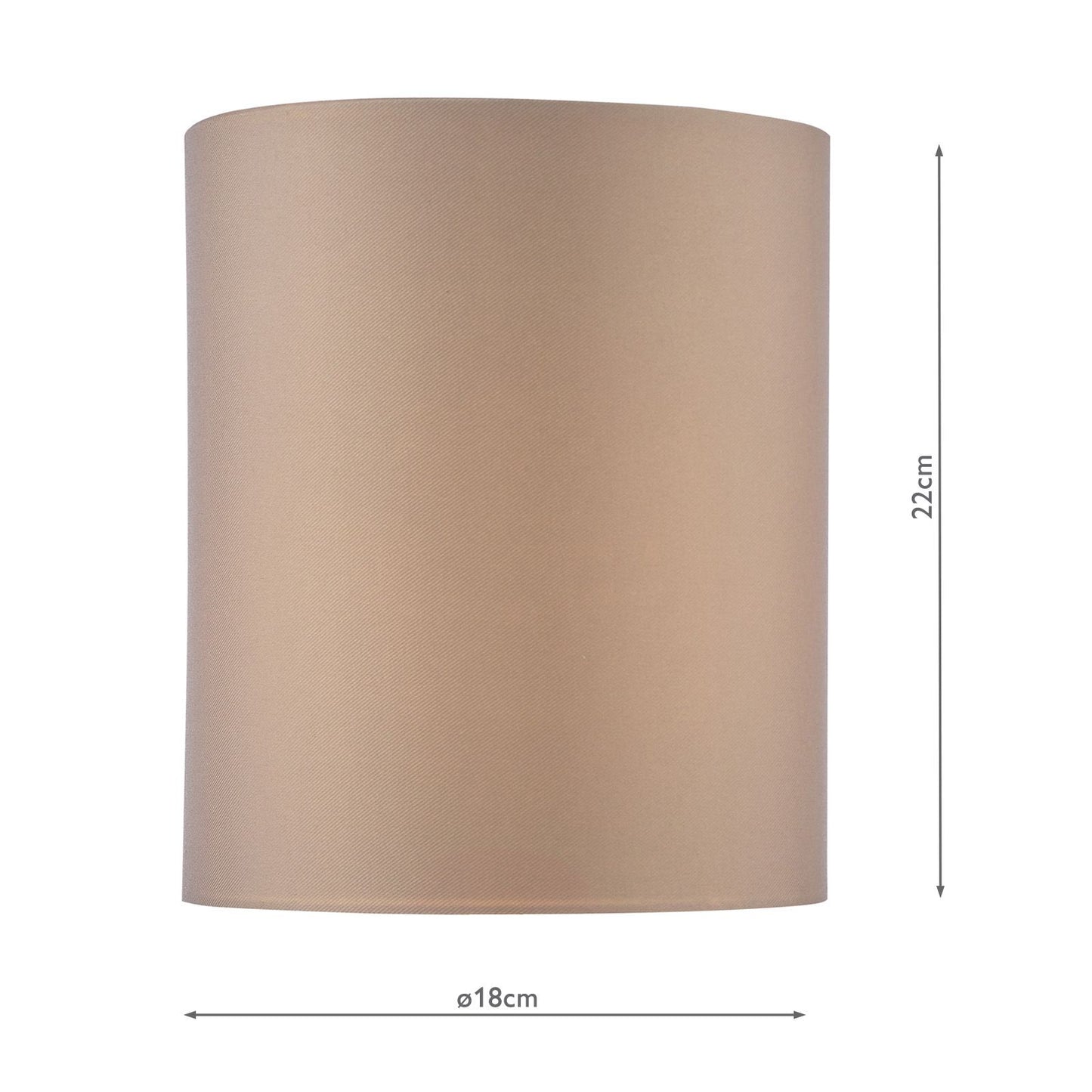 Suelita Taupe Cotton Cylinder Shade 18cm