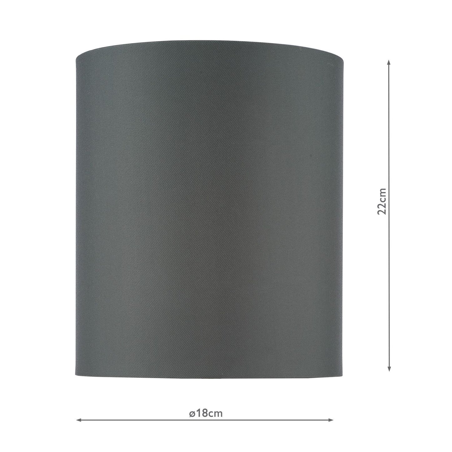 Suelita Grey Cotton Cylinder Shade 18cm