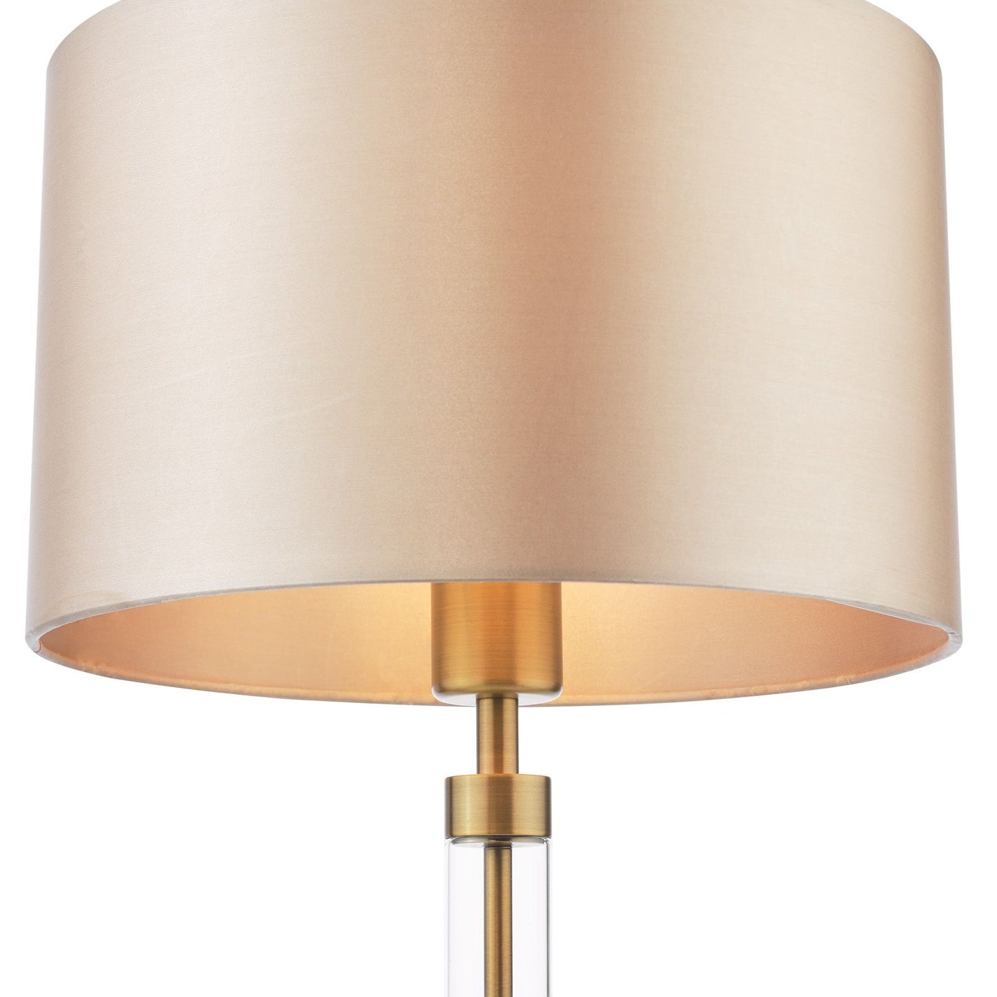 Sylvester Table Lamp Antique Brass and Glass With Shade