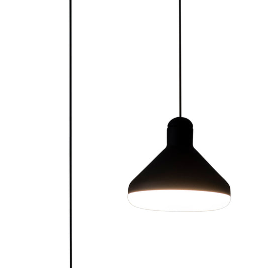 Sirio 1 Light Pendant, 8W LED, 3000K, 590lm, Black, 3yrs Warranty by Mantra