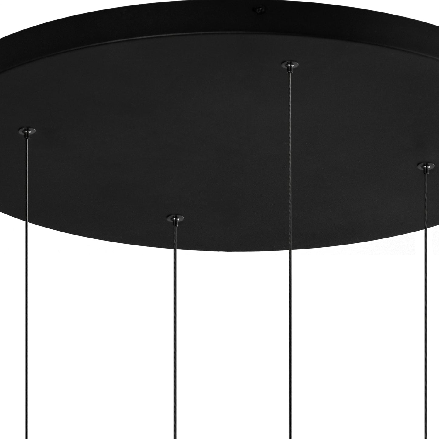 Sirio 4 Light Round Pendant, 32W LED, 3000K, 2360lm, Black, 3yrs Warranty by Mantra