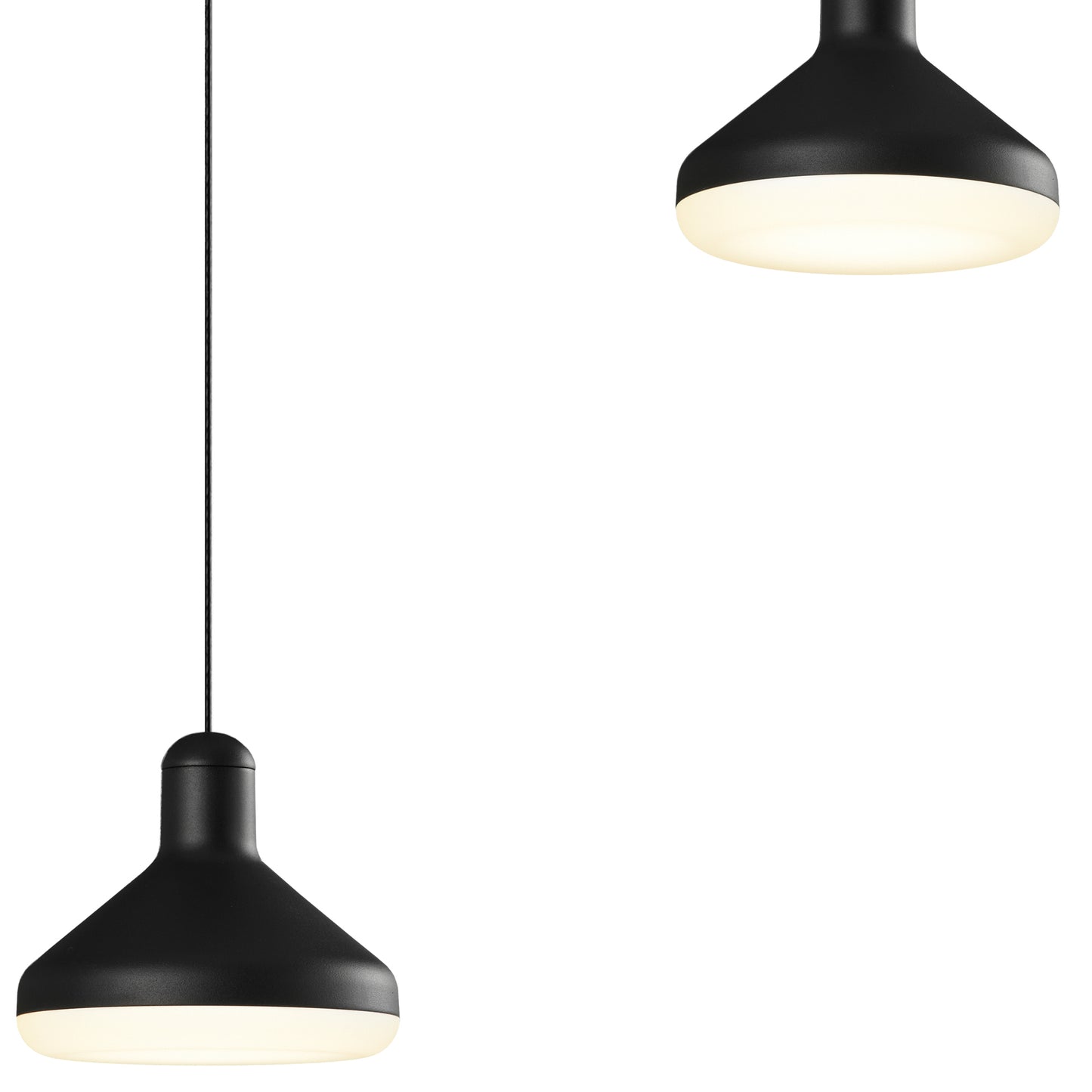 Sirio 4 Light Round Pendant, 32W LED, 3000K, 2360lm, Black, 3yrs Warranty by Mantra