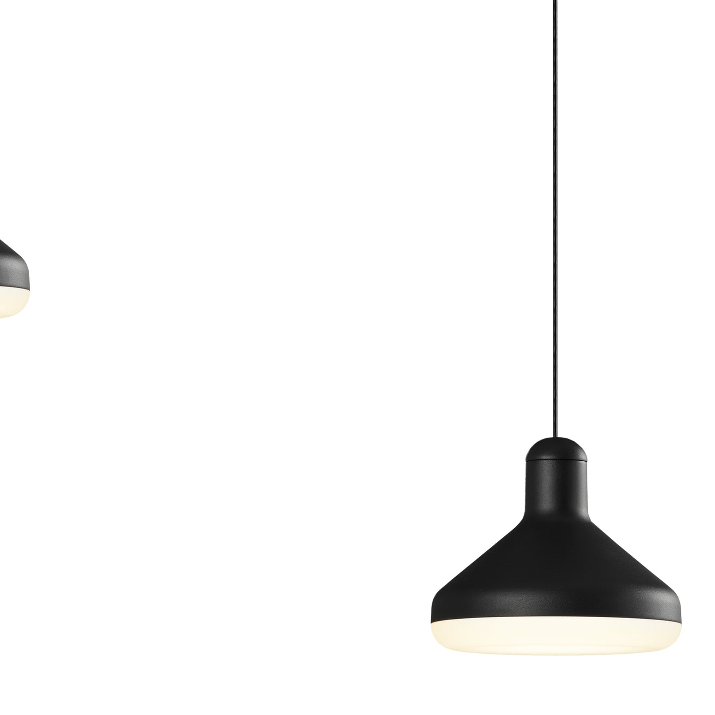 Sirio 4 Light Round Pendant, 32W LED, 3000K, 2360lm, Black, 3yrs Warranty by Mantra