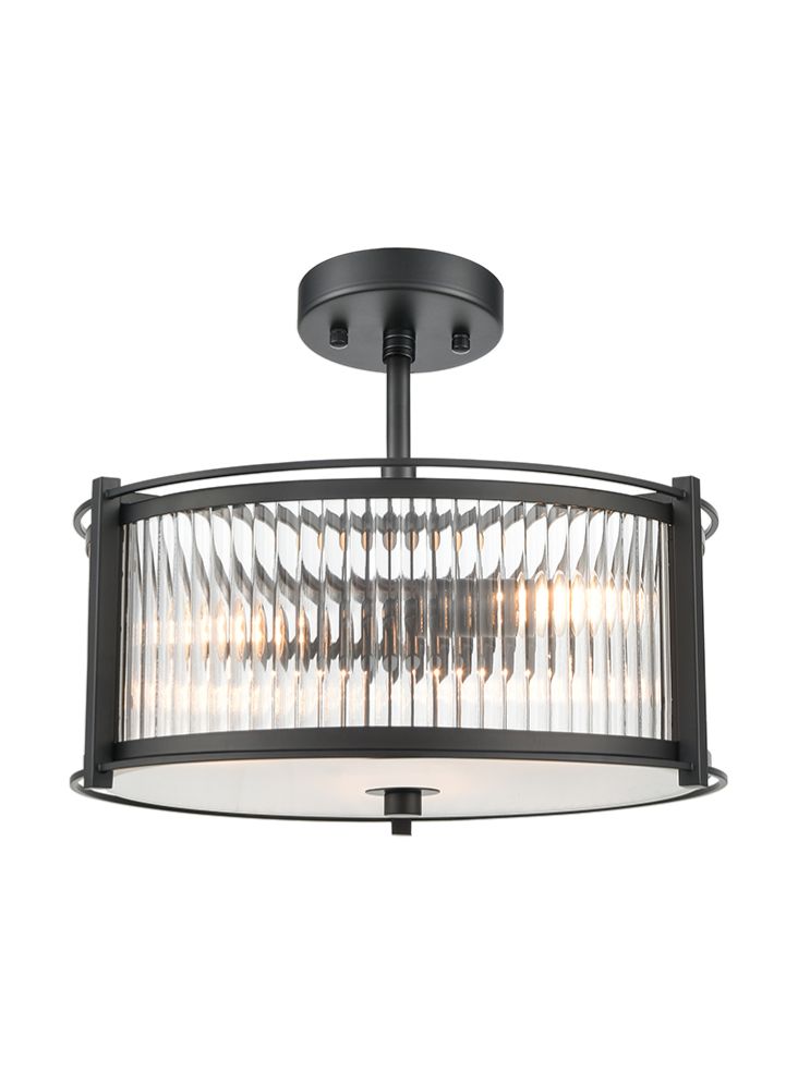 Sloane 3lt Ceiling fitting in matt black