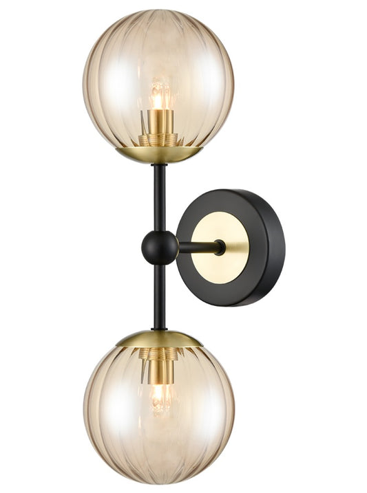 Solar 2lt Bracket matt black and satin brass