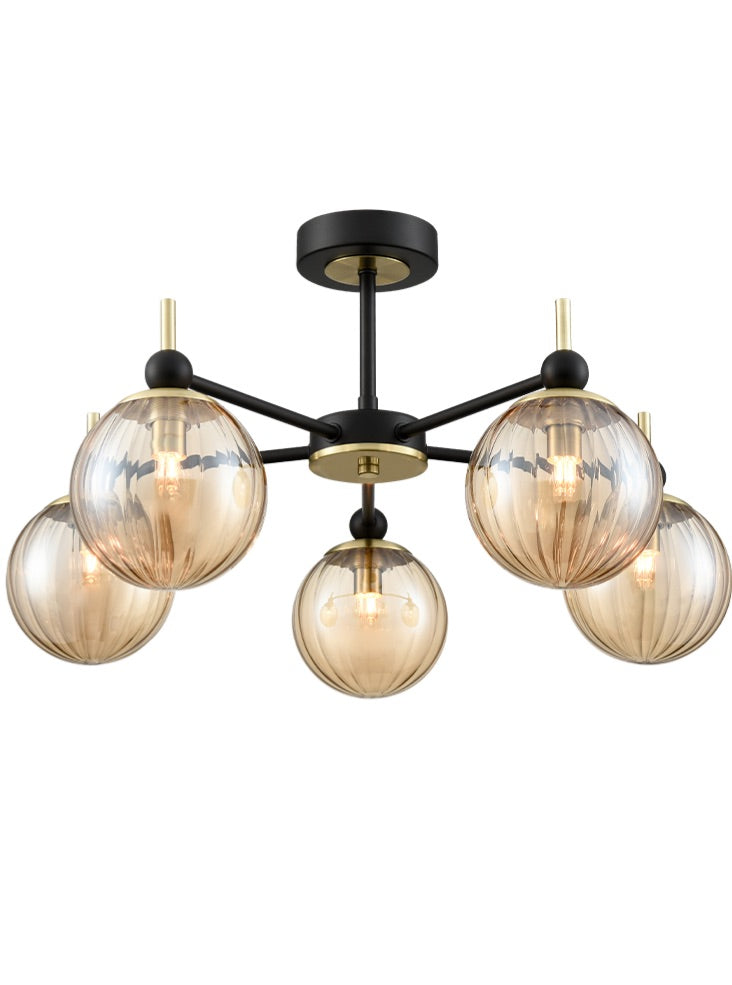 Solar 5lt Fitting matt black and  satin brass