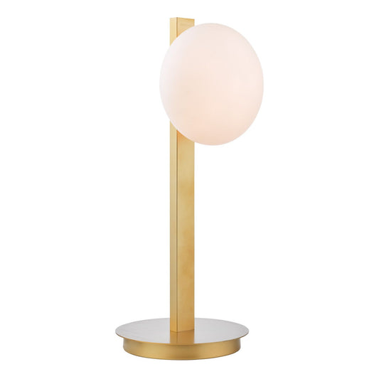 Tauri Table Lamp Matt Gold and Opal Glass