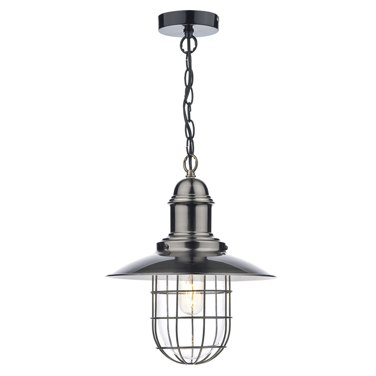 Terrace 1 Light Pendant Antique Chrome