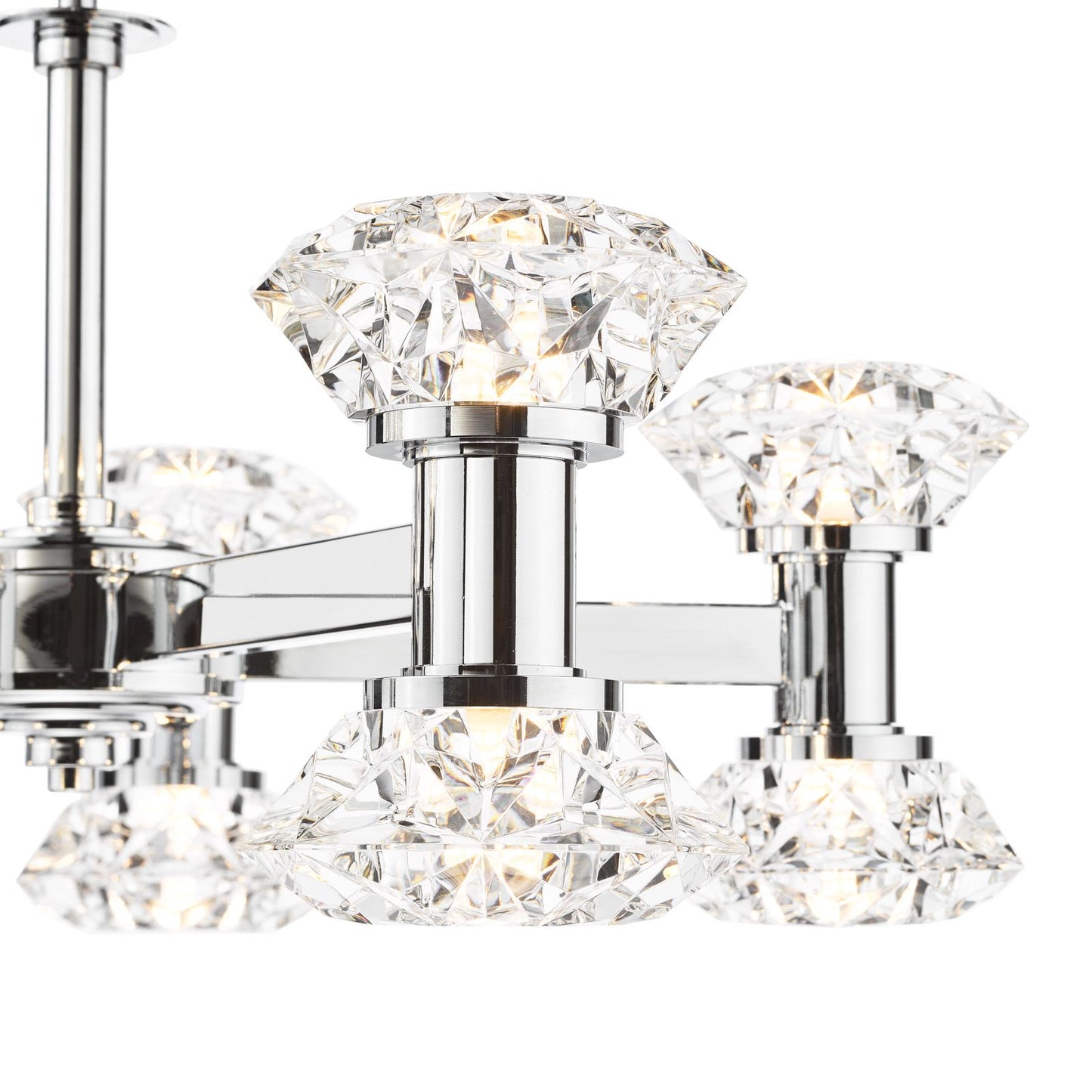 Tiana 10 Light Armed Pendant Polished Chrome