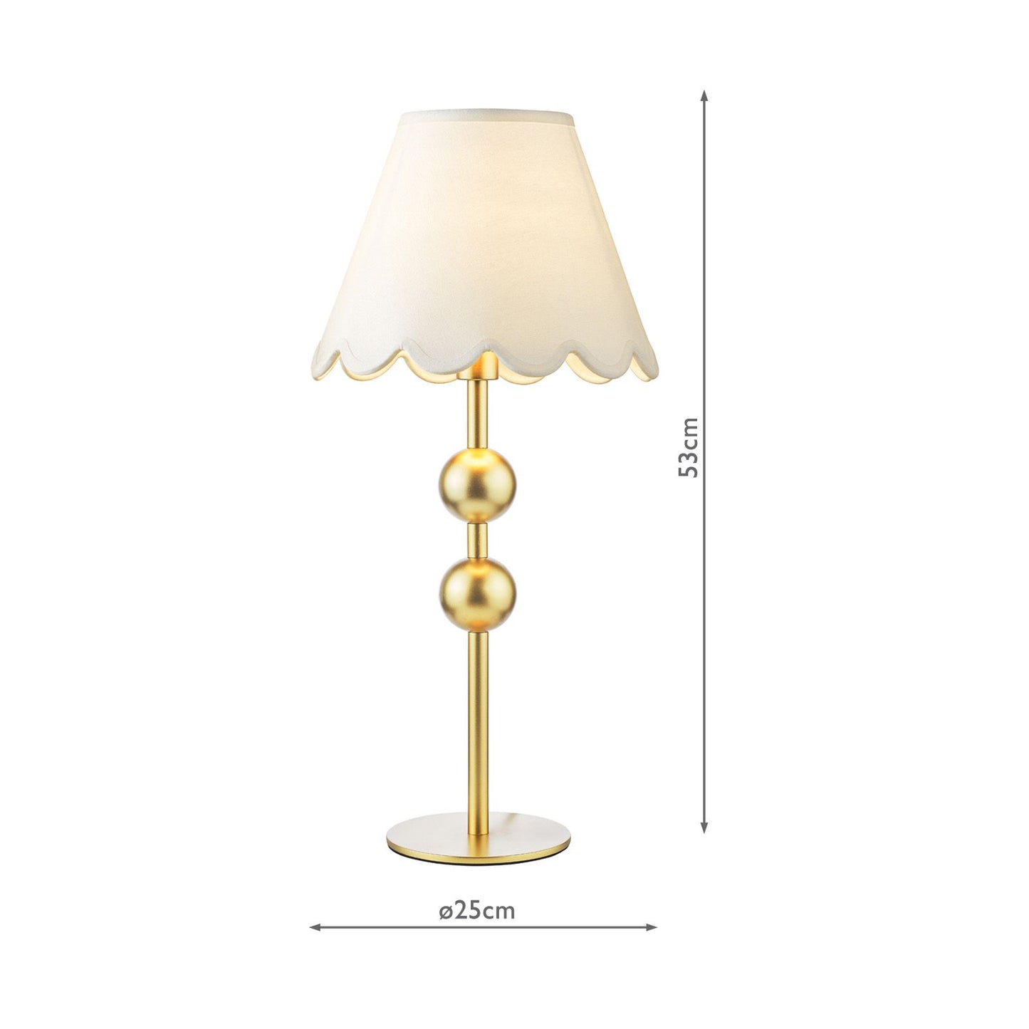 Tilda Table Lamp Satin Gold With Shade