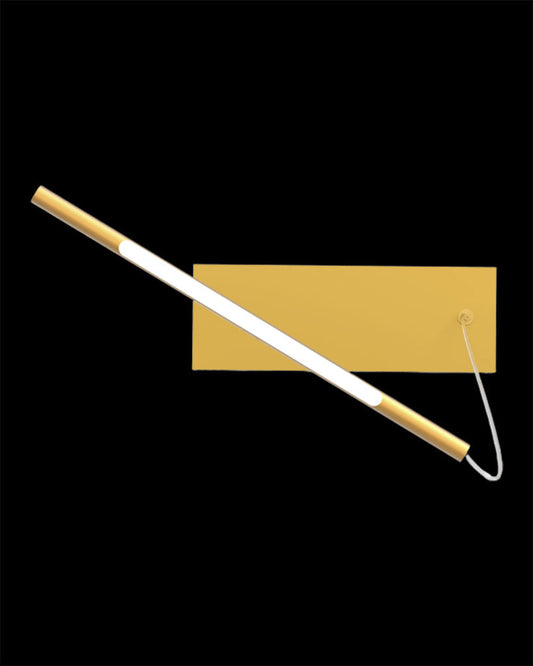 Tubular Pendant Box Satin Gold With 33cm Rod and 60W Driver Light