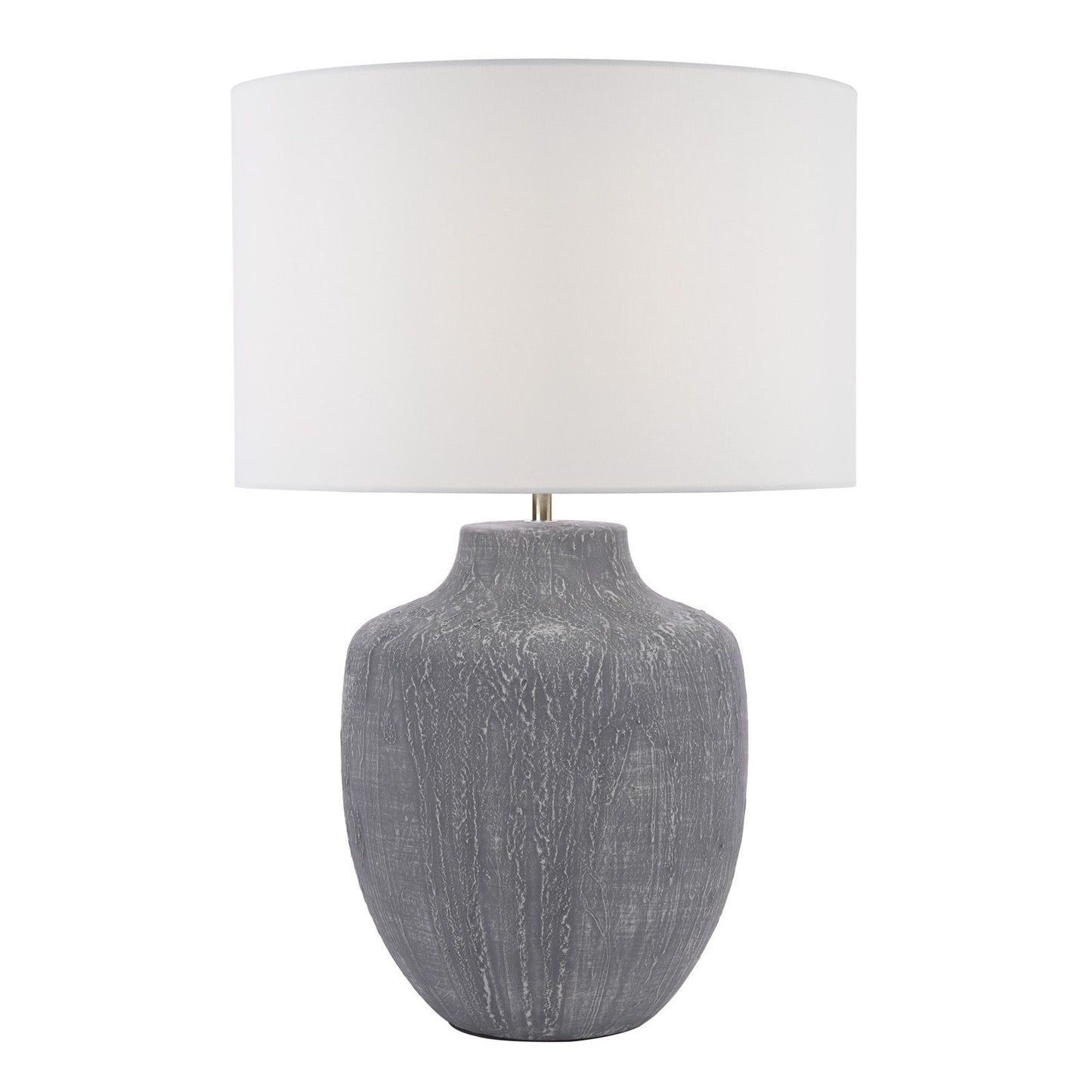 Udine Table Lamp Grey Ceramic With Shade