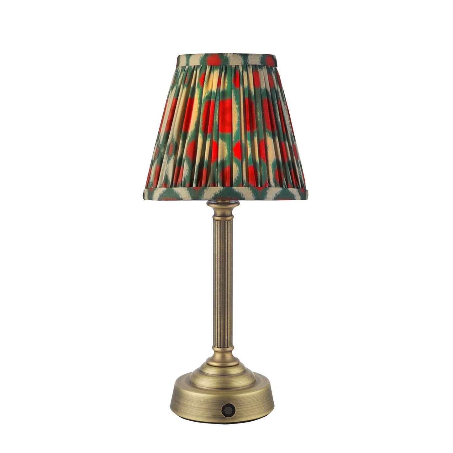 Virgil Rechargeable Table Lamp Matt Antique Brass With Shade LED