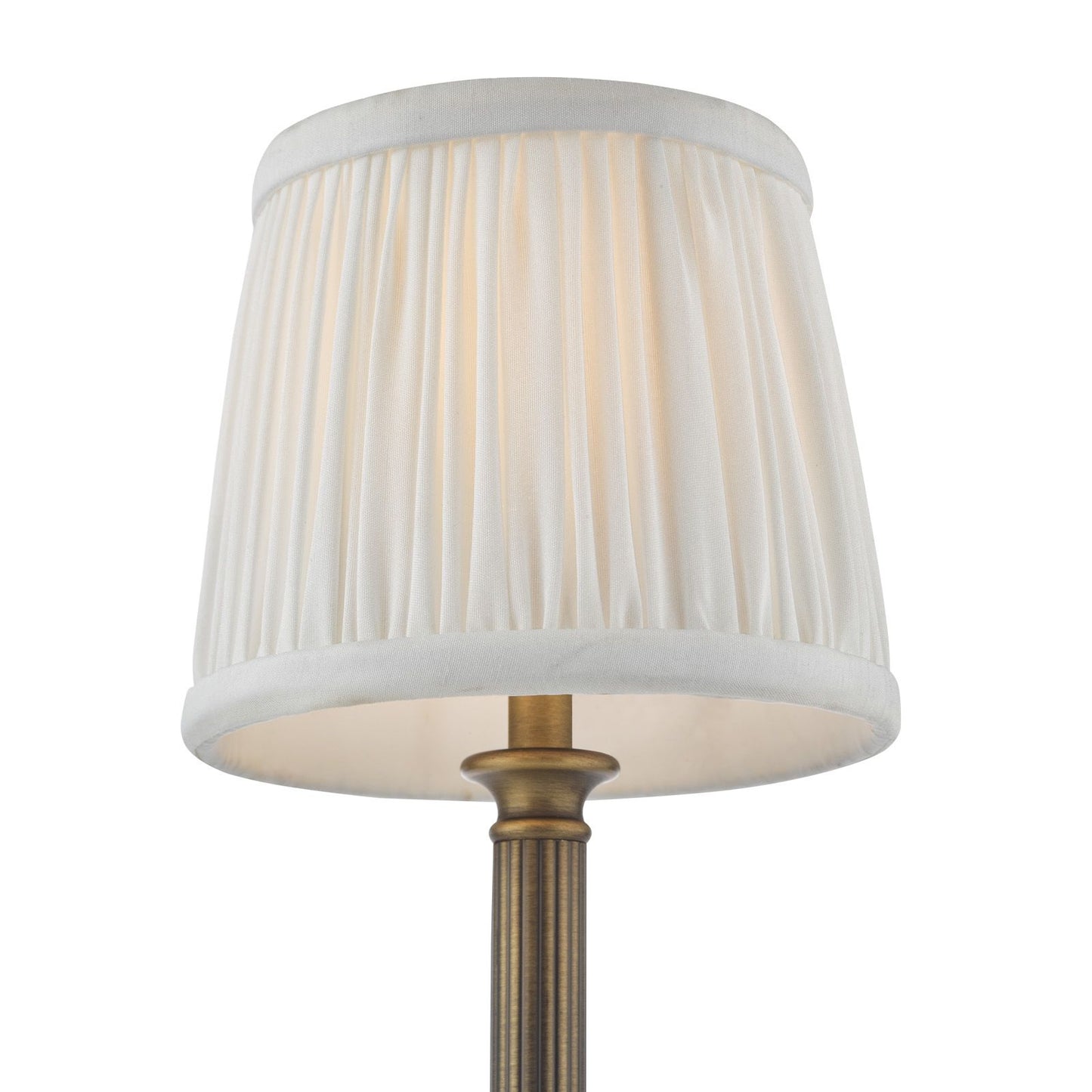 Virgil Rechargeable Table Lamp Matt Antique Brass With Shade LED