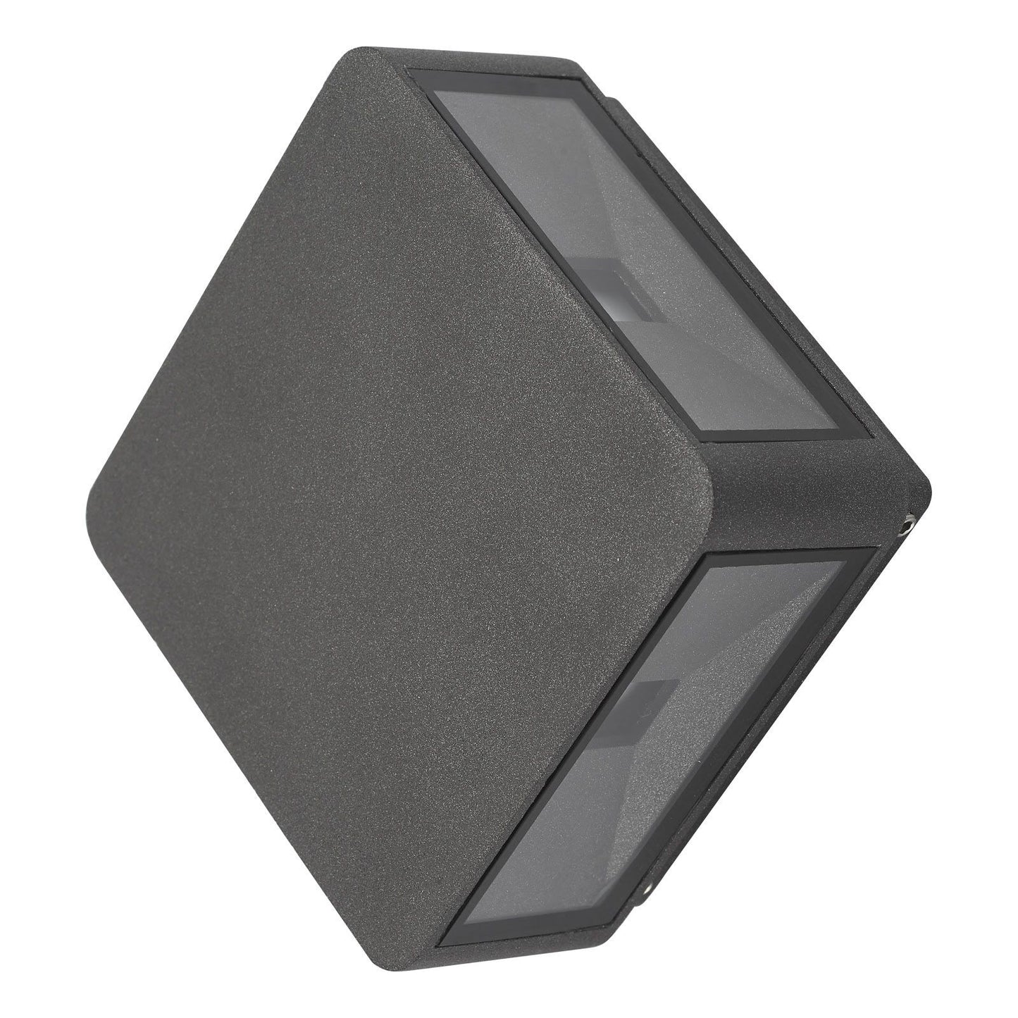 Weiss Outdoor 4 Light Wall Light Square Matt Grey Glass IP65 LED