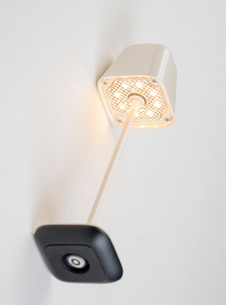Wanderer Portable Table Lamp in Cream Ceramic