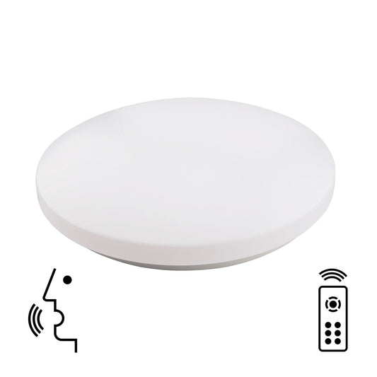 Zero Smart Ceiling, 80W LED, 2700-5000K Tuneable White, 4500lm, Remote Control, White, 3yrs Warranty by Mantra