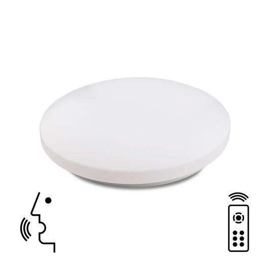 Zero Smart Ceiling, 40W LED, 2700-5000K Tuneable White, 2400lm, Remote Control, White, 3yrs Warranty by Mantra