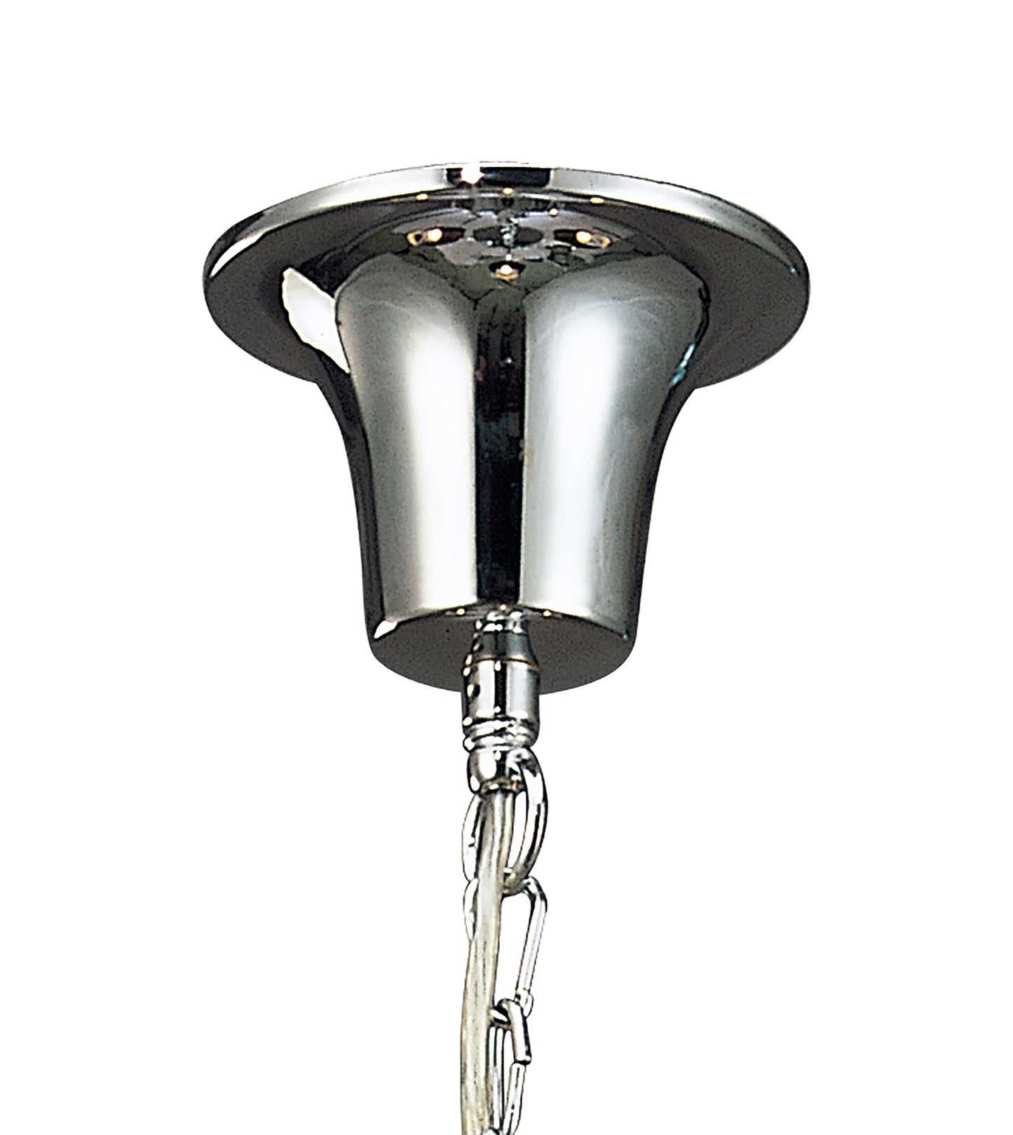 Acanto Pendant Round 3 Light E14, Polished Chrome With Black Shades by Mantra