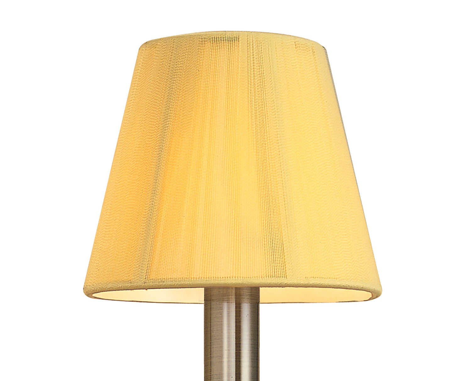 Acanto Wall Lamp 1 Light E14, Antique Brass With Amber Cream Shade by Mantra