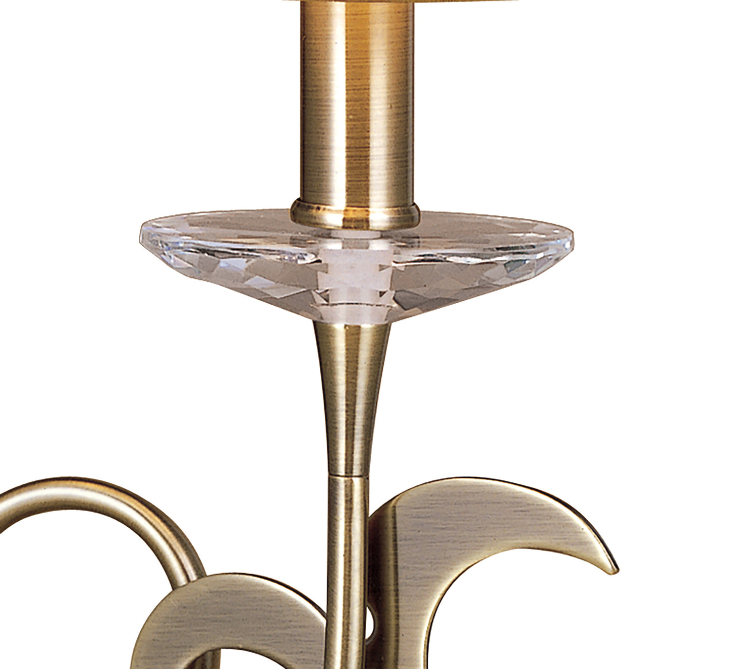 Acanto Table Lamp 1 Light E14, Antique Brass With Amber Cream Shade by Mantra