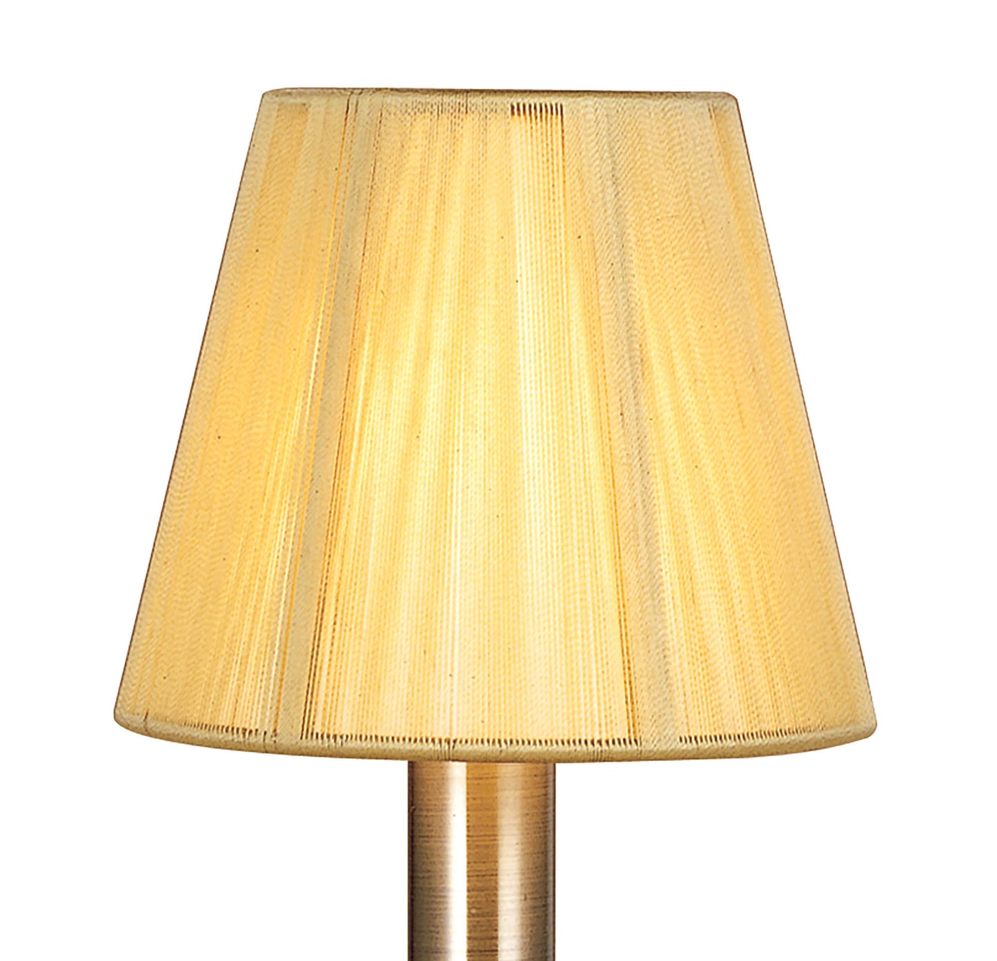 Acanto Table Lamp 1 Light E14, Antique Brass With Amber Cream Shade by Mantra