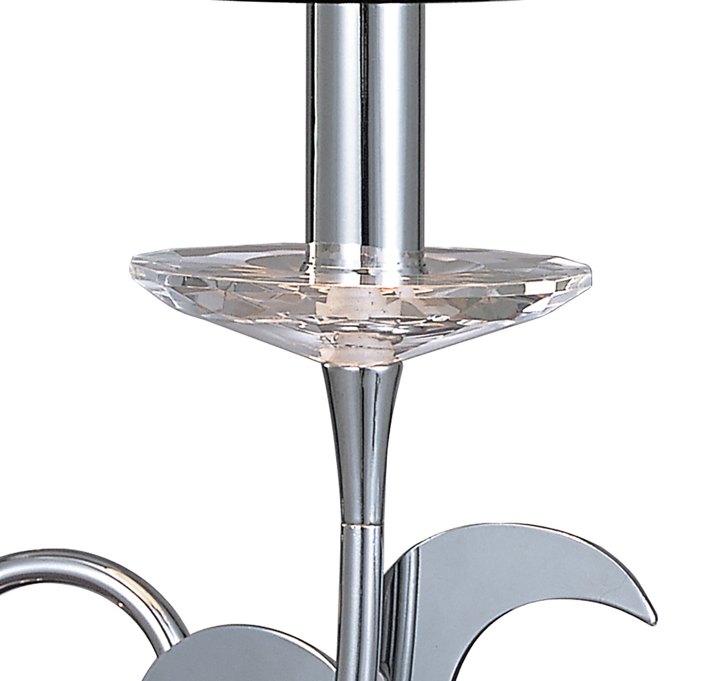 Acanto Table Lamp 1 Light E14, Polished Chrome With Black Shade by Mantra