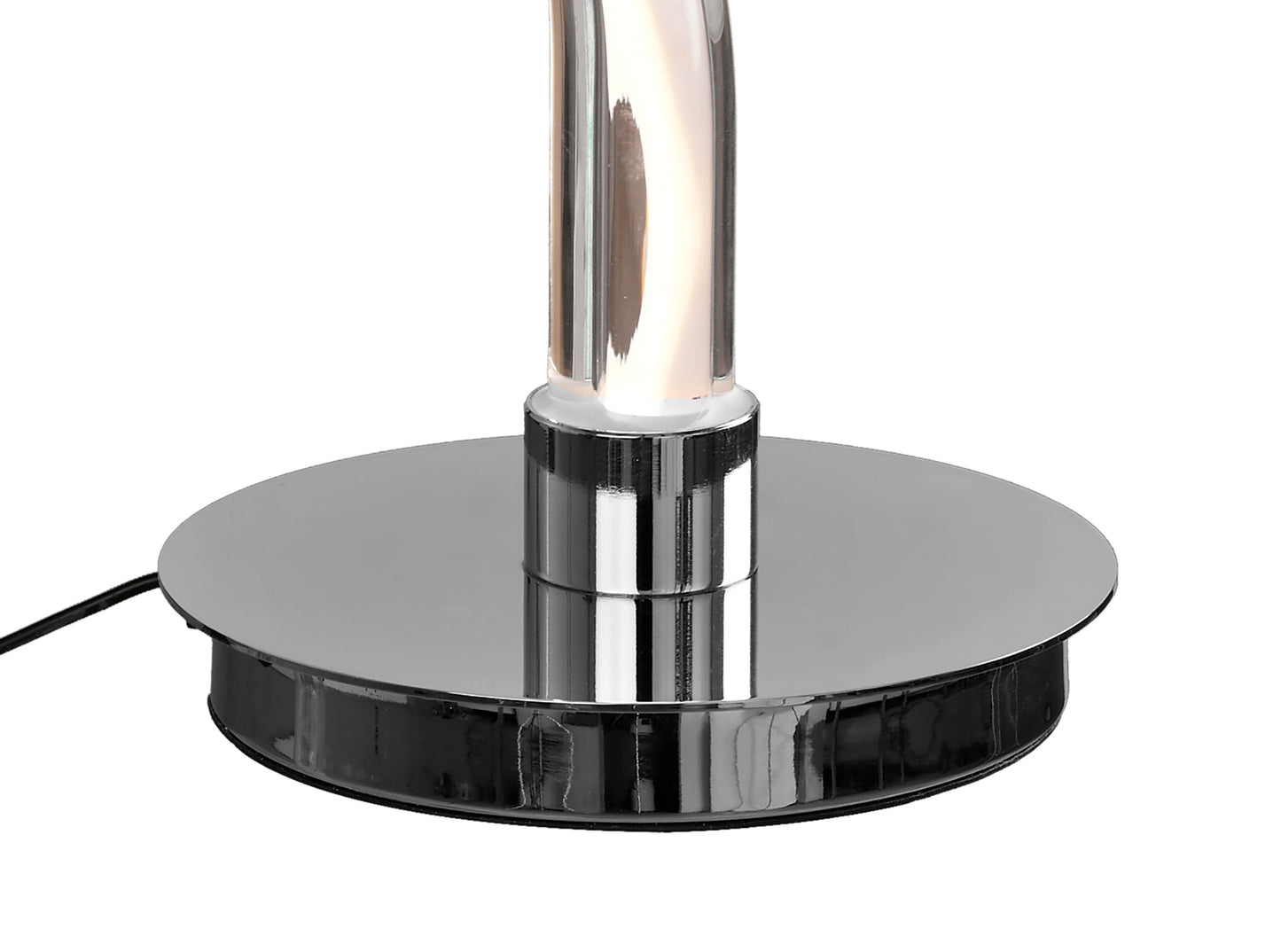 Adaggio Iris Crystal Table Lamp, 10W LED, 3000K, 800lm, Polished Chrome/Clear, Made In Spain, 3yrs Warranty by Mantra