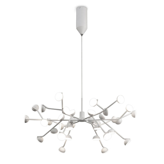 Adn 36 Light Pendant, Round 74cm, 100W LED, 3000K, 7250lm, White, 3yrs Warranty by Mantra