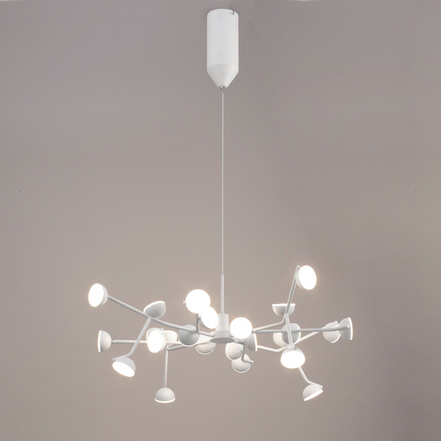 Adn 24 Light Pendant, Round 65.8cm, 72W LED, 3000K, 4450lm, White, 3yrs Warranty by Mantra