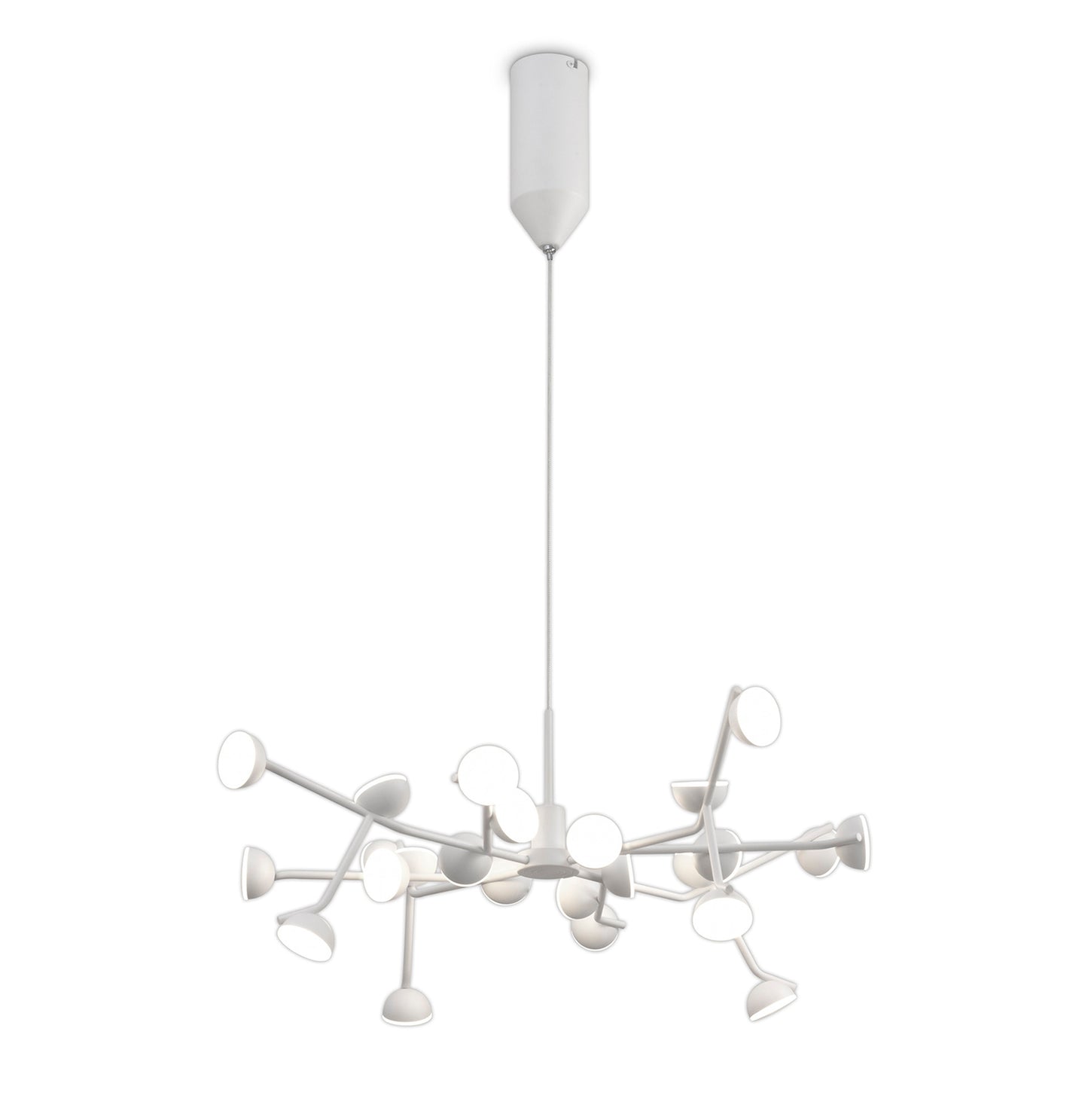 Adn 24 Light Pendant, Round 65.8cm, 72W LED, 3000K, 4450lm, White, 3yrs Warranty by Mantra