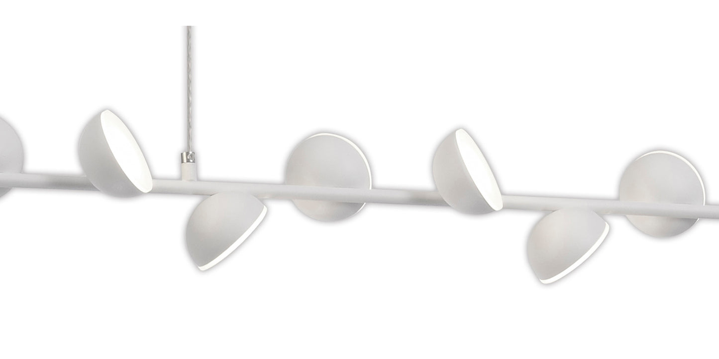 Adn 12 Light Linear Pendant 100cm, 36W LED, 3000K, 2150lm, White, 3yrs Warranty by Mantra