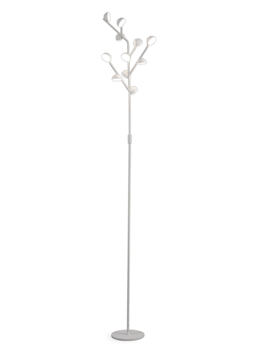 Adn 10 Light Floor Lamp 158cm, 30W LED, 3000K, 1650lm, White, 3yrs Warranty by Mantra