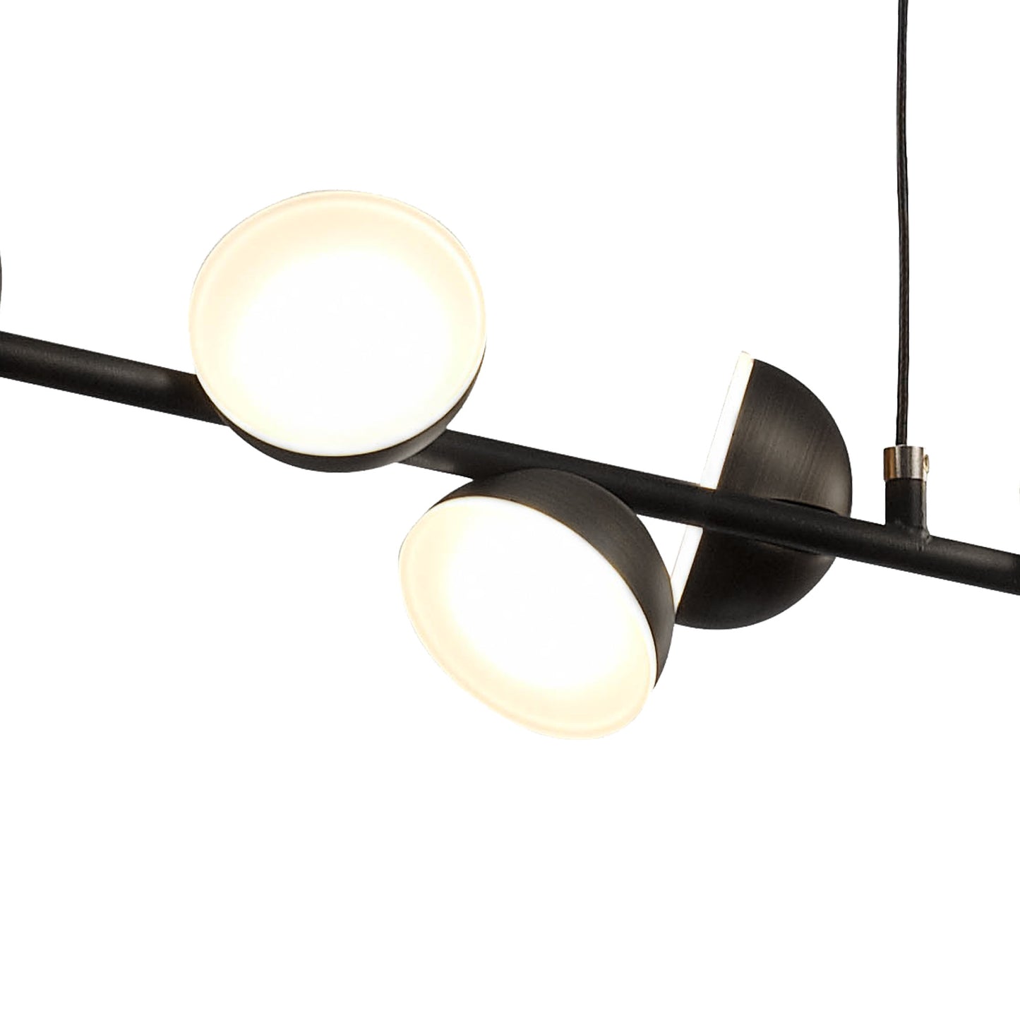 Adn 12 Light Linear Pendant 100cm, 36W LED, 3000K, 2150lm, Black, 3yrs Warranty by Mantra