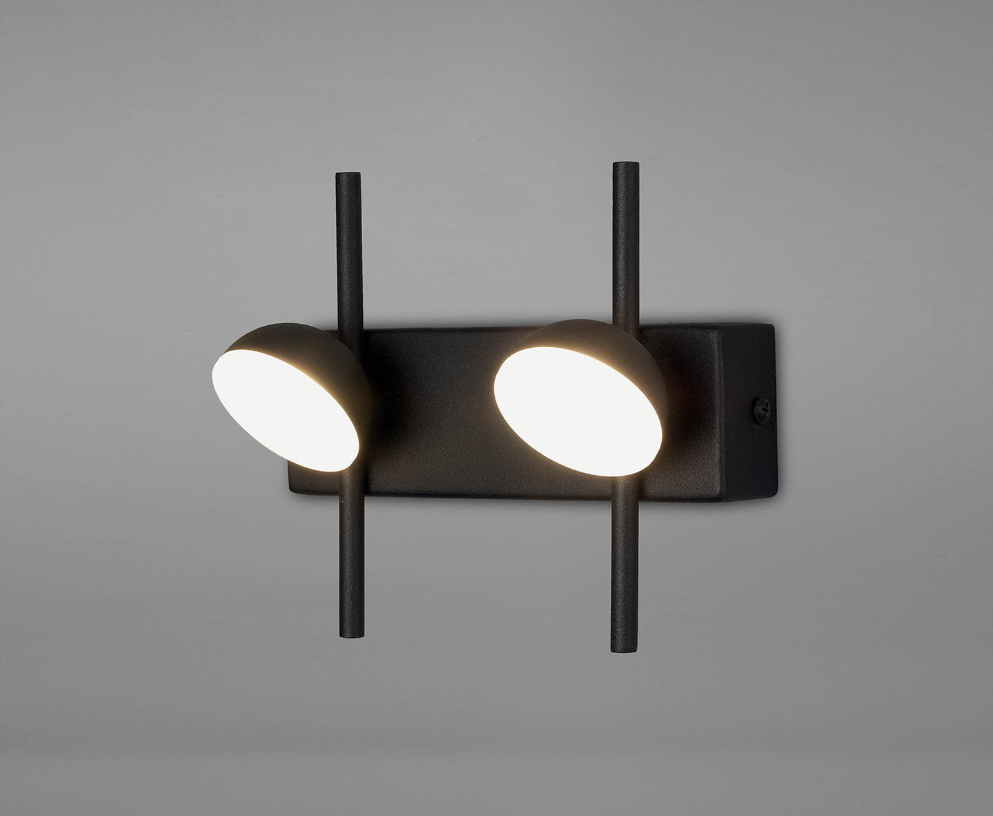 Adn 2 Light Wall Lamp, 6W LED, 3000K, 500lm, Black, 3yrs Warranty by Mantra