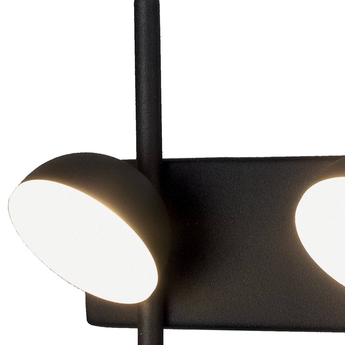 Adn 2 Light Wall Lamp, 6W LED, 3000K, 500lm, Black, 3yrs Warranty by Mantra