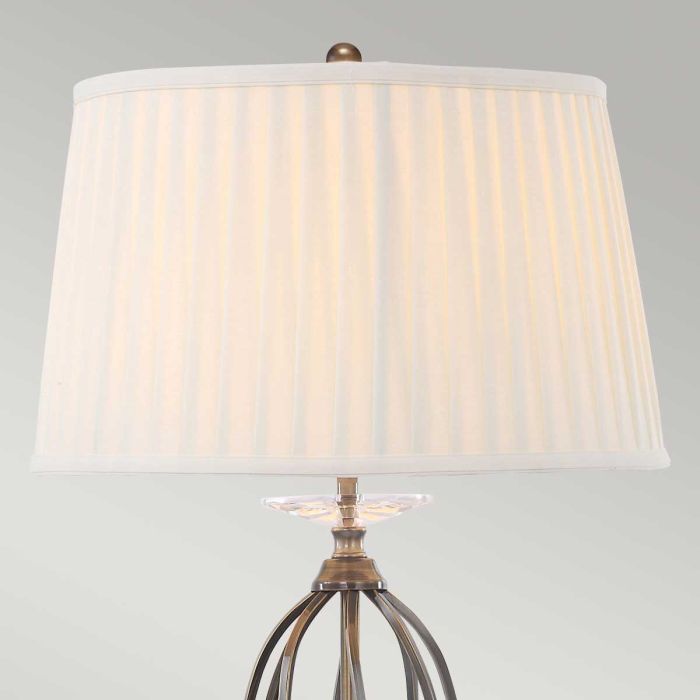 Aegean 1 Light Table Lamp - Aged Brass with Ivory Shade