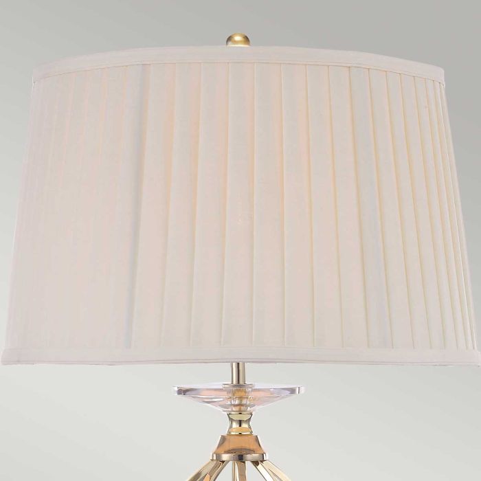 Aegean 1 Light Table Lamp - Polished Brass with Ivory Shade