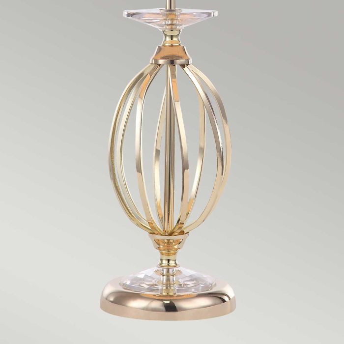 Aegean 1 Light Table Lamp - Polished Brass with Ivory Shade