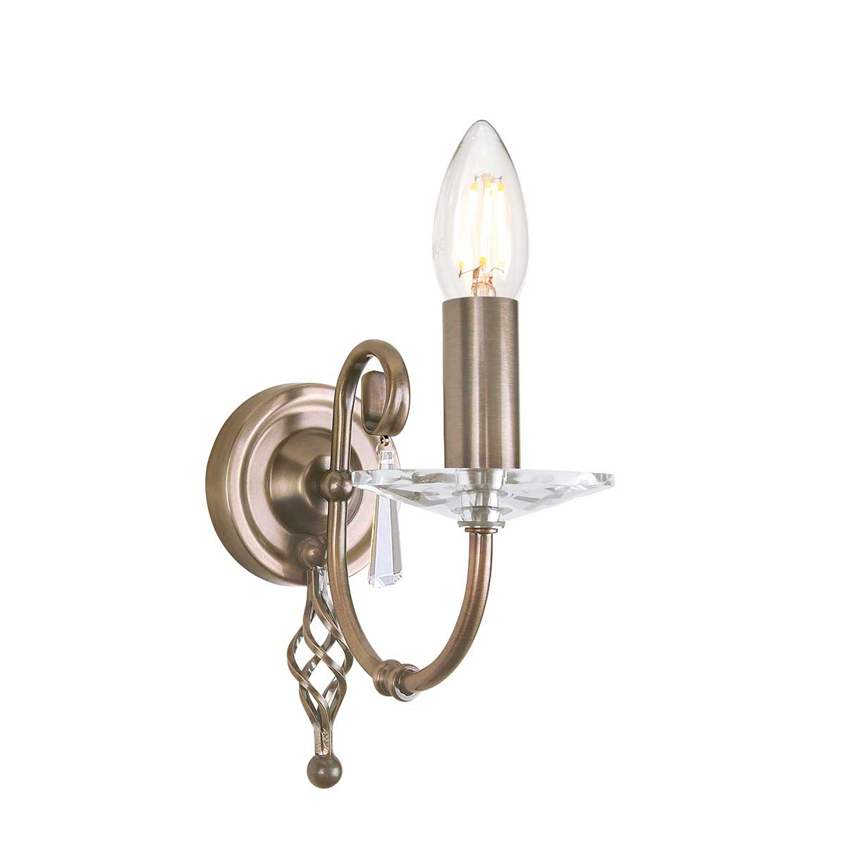 Aegean 1 Light Wall Light – Aged Brass