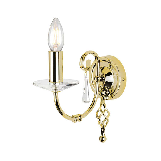 Aegean 1 Light Wall Light – Polished Brass