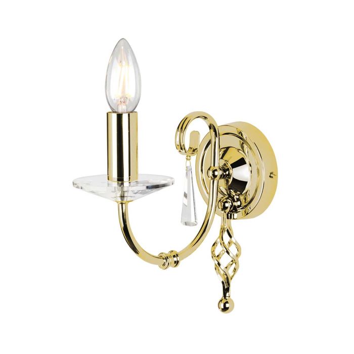 Aegean 1 Light Wall Light - Polished Brass