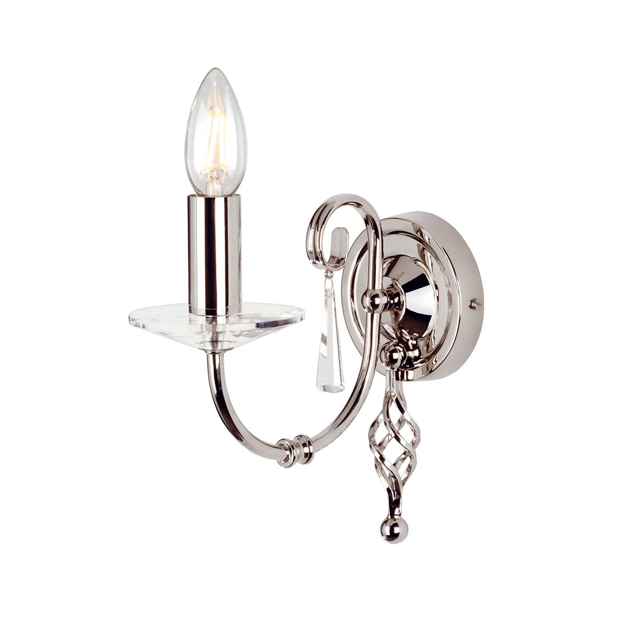 Aegean 1 Light Wall Light – Polished Nickel