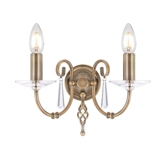 Aegean 2 Light Wall Light – Aged Brass - SPECIAL OFFER