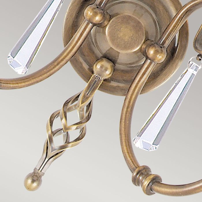 Aegean 2 Light Wall Light - Aged Brass