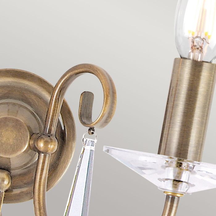 Aegean 2 Light Wall Light - Aged Brass