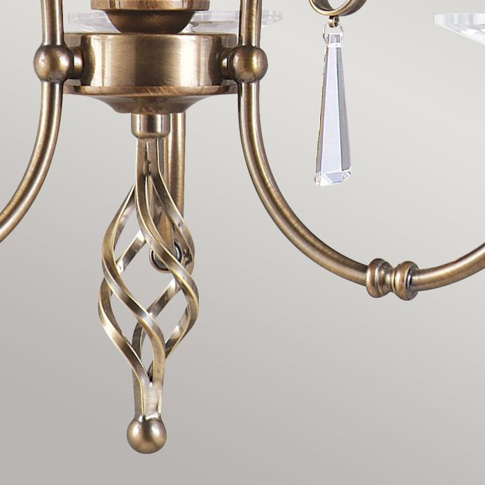 Aegean 3 Light Chandelier - Aged Brass